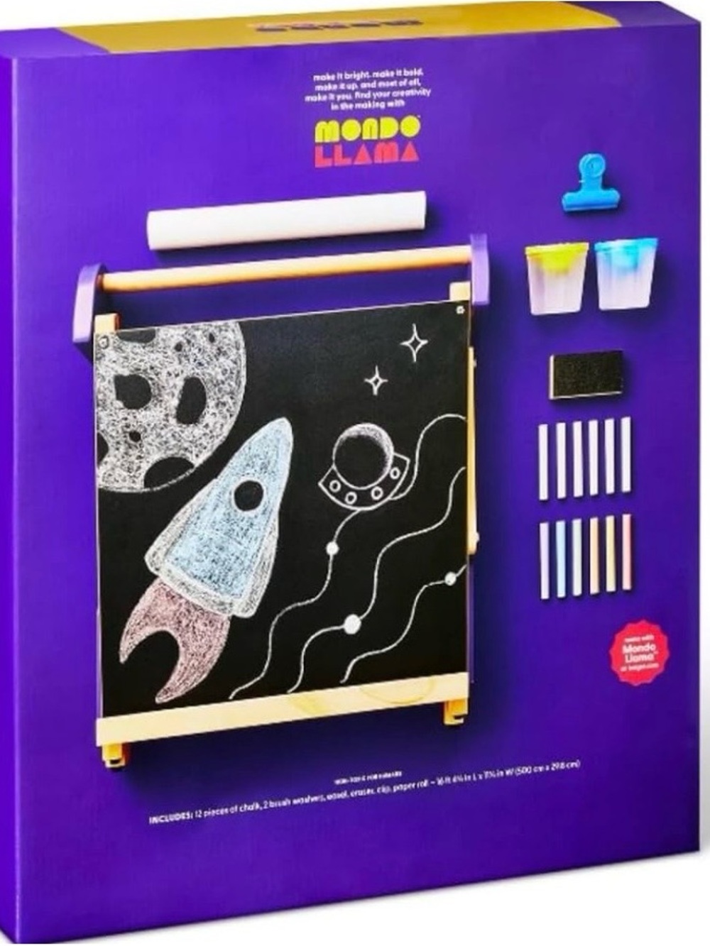 Mondo Llama 2-Sided Kids Tabletop Easel - Picture 2 of 6